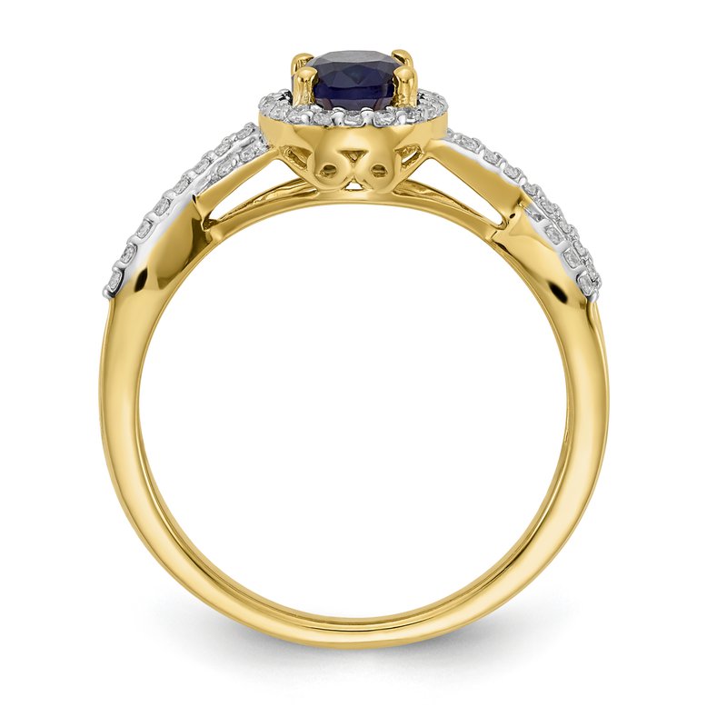 14k White Gold Diamond and Ruby Oval Halo Ring