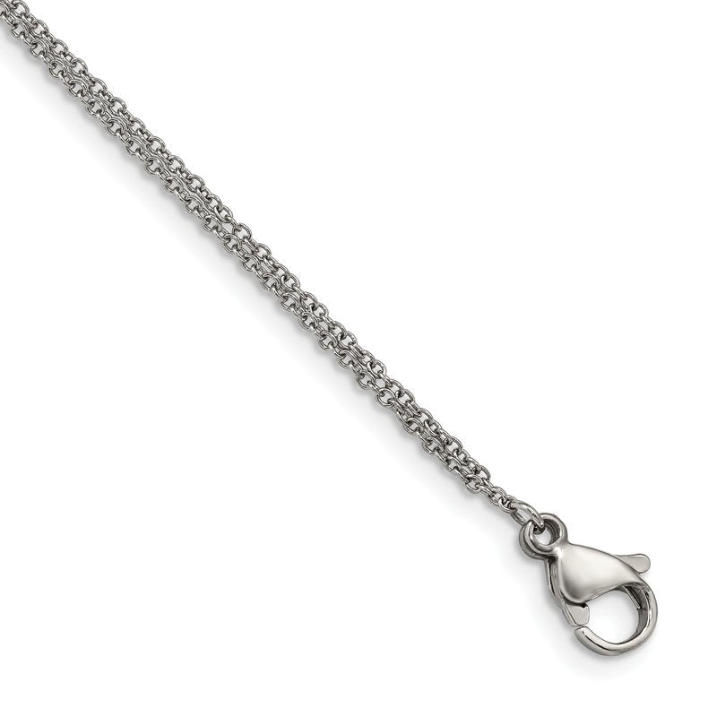 Stainless Steel Polished with CZ Infinity Symbol 6.25 inch Bracelet with 2 inch Extension