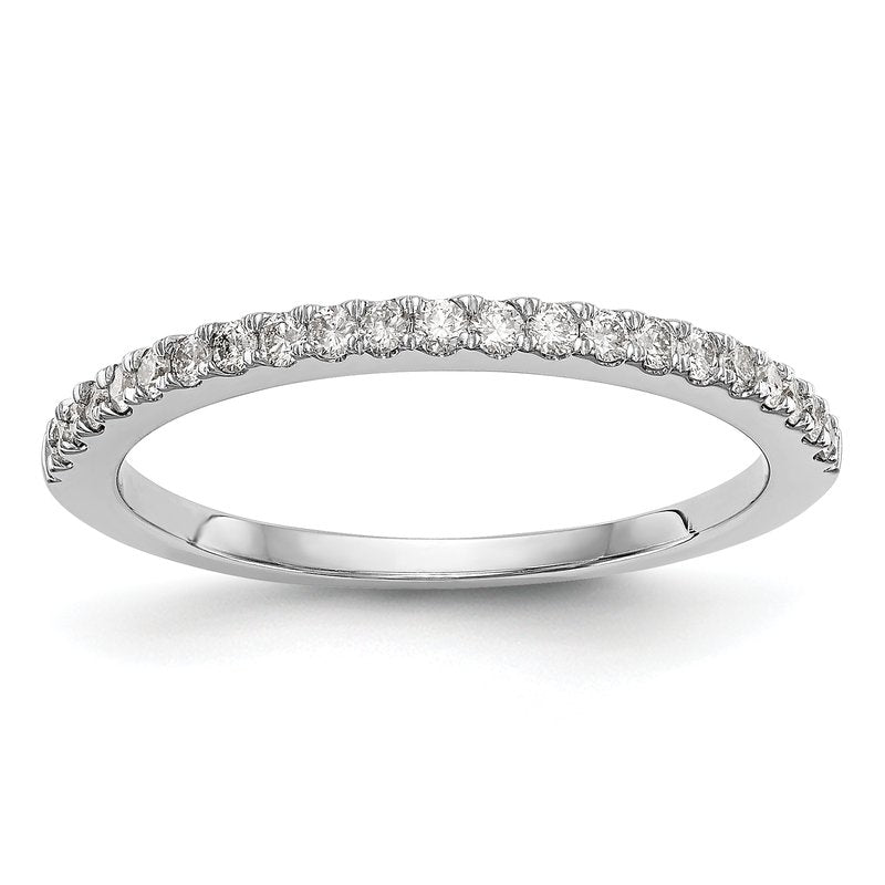 14K White Gold 1/6 carat Lab Grown Diamond VS+ F+ Complete Wedding Band