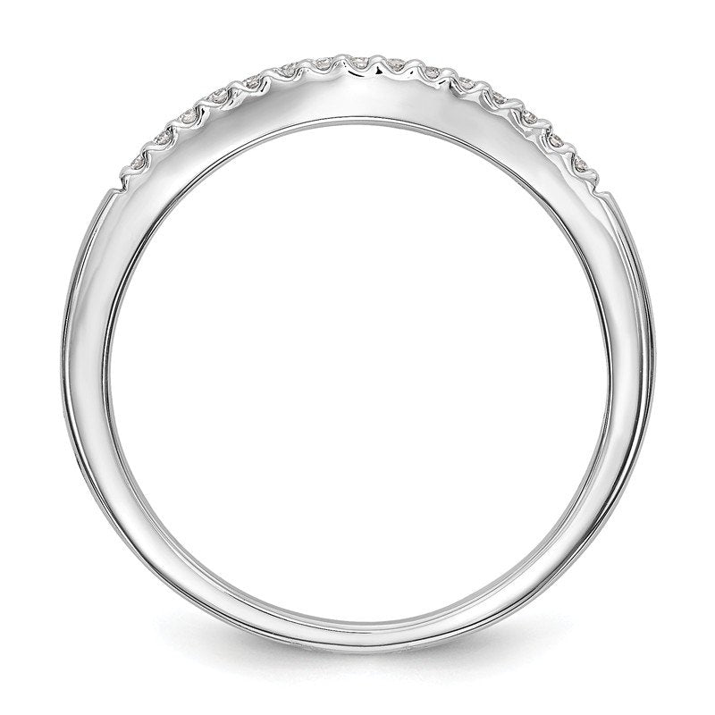 14K White Gold 1/5 carat Lab Grown Diamond VS+ F+ Set of Two Complete Wedding Bands