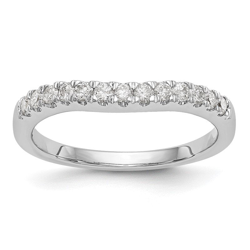 14K White Gold 1/5 carat Lab Grown Diamond VS+ F+ Set of Two Complete Wedding Bands
