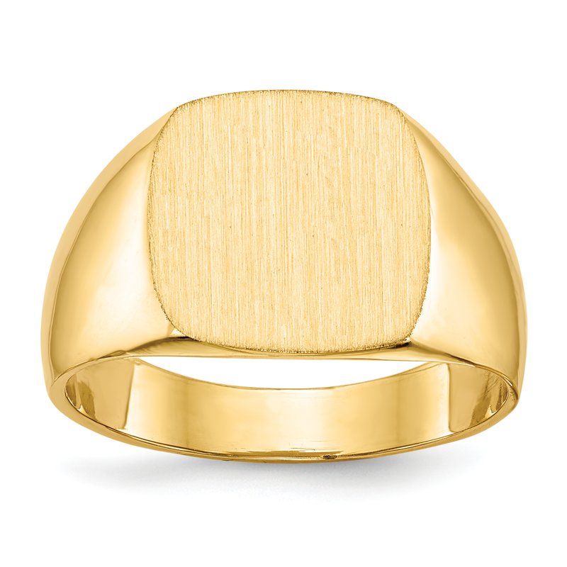 14k 13.0x12.0mm Closed Back Mens Signet Ring