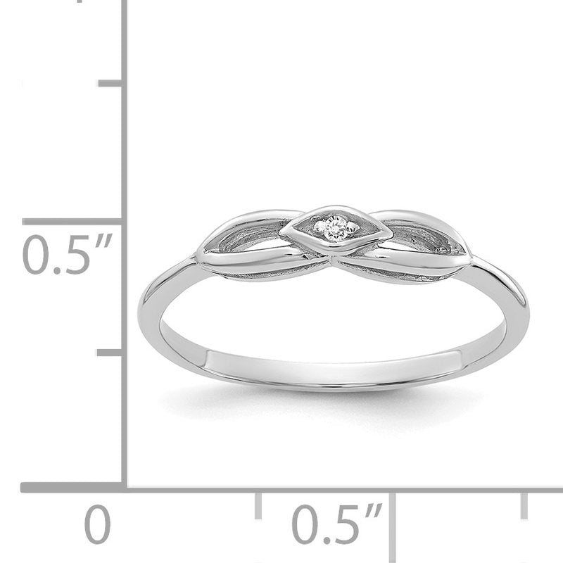 14k White Gold A Diamond ring