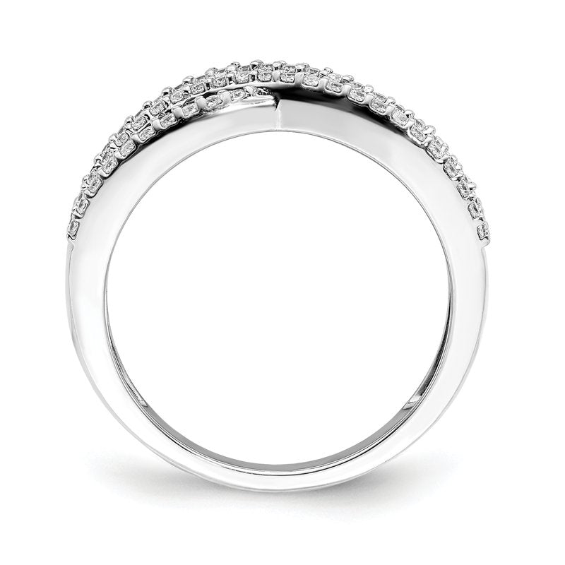 14k White Gold Diamond and Emerald Fancy Ring