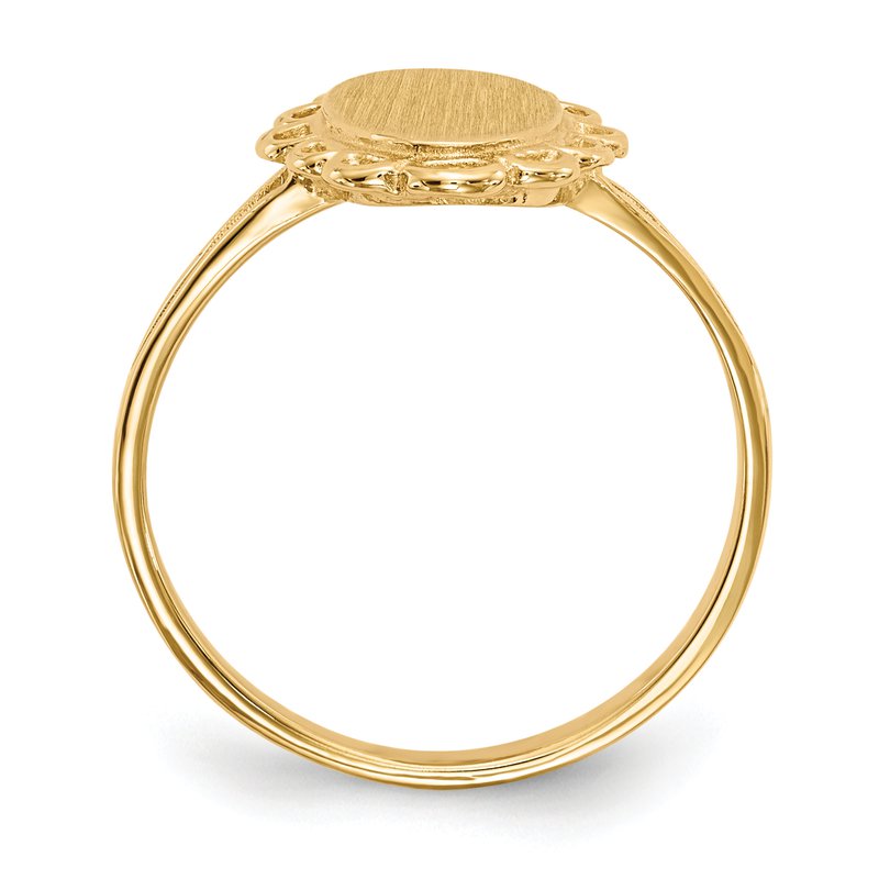 14k 7.0x13.0mm Open Back Signet Ring