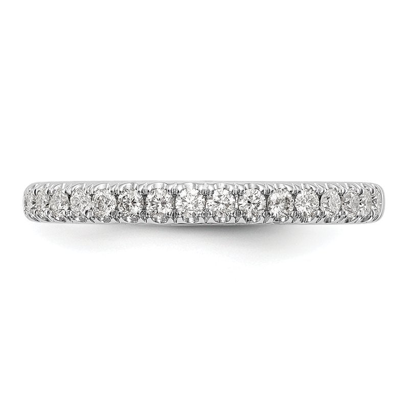 14K White Gold 3/8 carat Lab Grown Diamond VS+ F+ Complete Wedding Band
