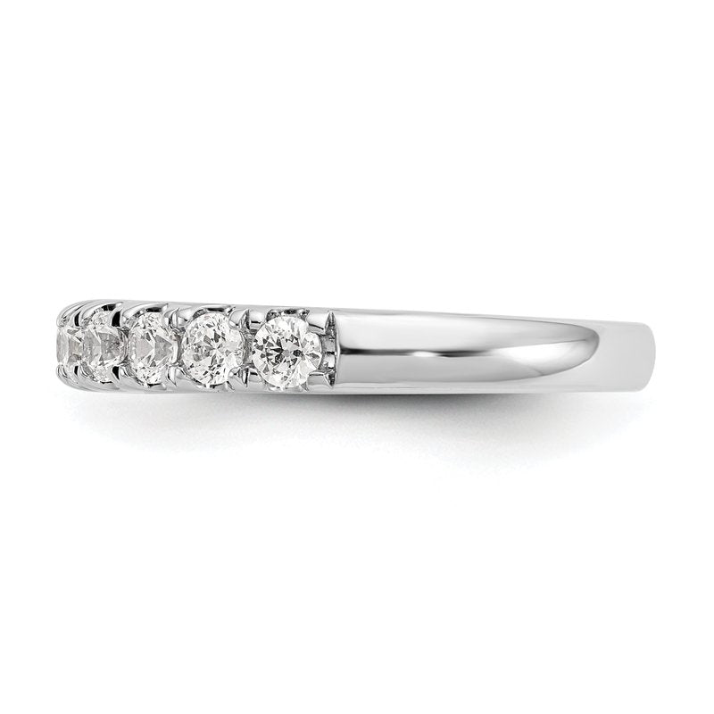 14K White Gold 1/2 carat Lab Grown Diamond VS+ F+ Complete Wedding Band