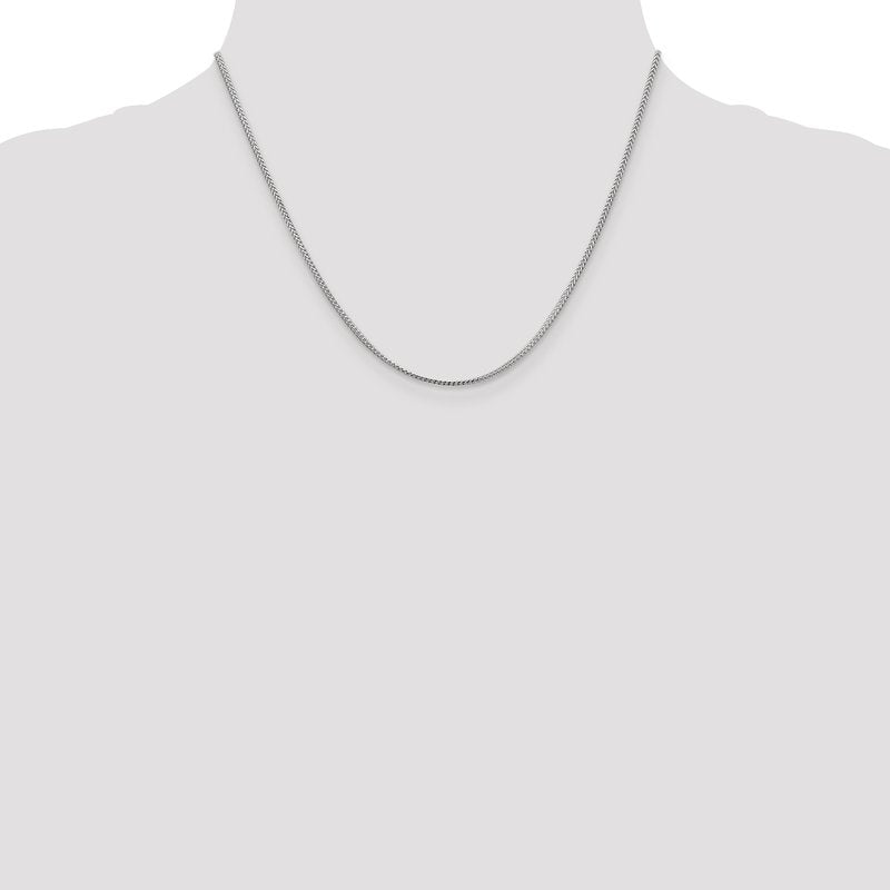 14K White Gold 1.1mm Franco Chain
