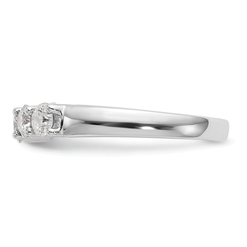 14K White Gold 7/8 carat Lab Grown Diamond VS/SI  D E F  5 Stone Band