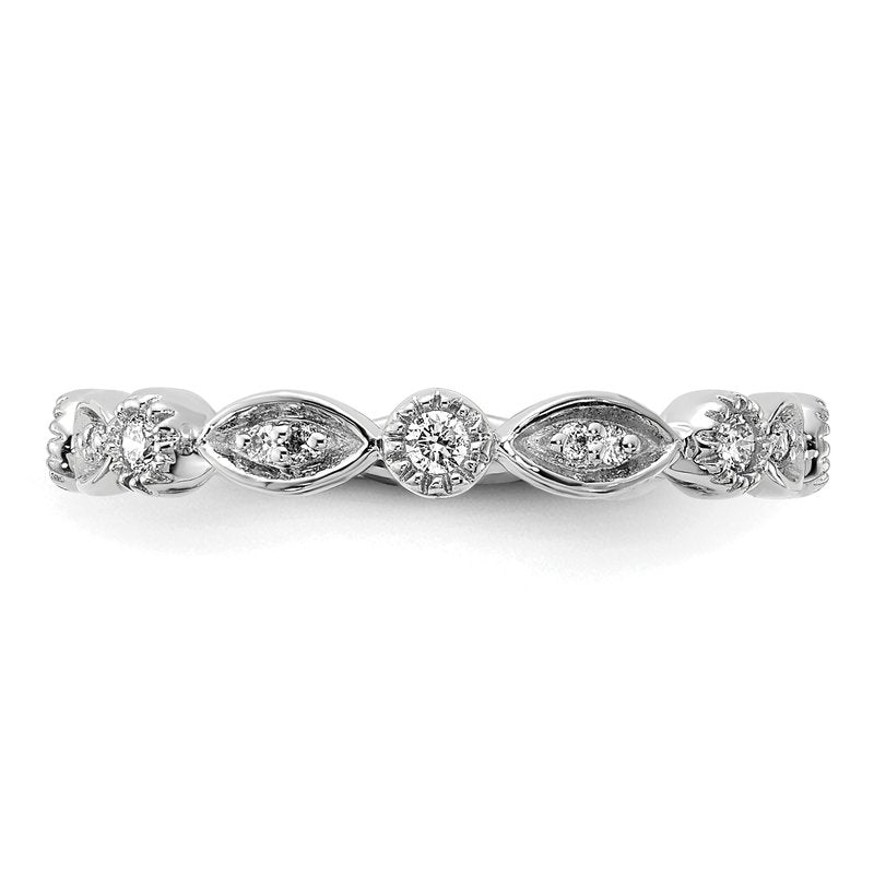 14k Rose Gold Diamond Fancy Band