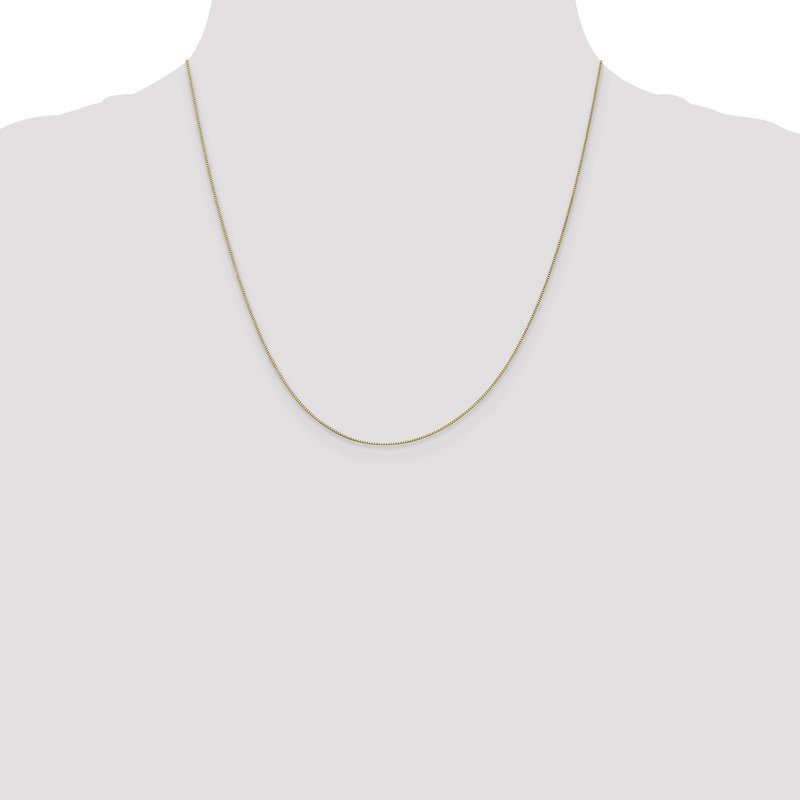 14K 14 inch .5mm Box with Spring Ring Clasp Chain