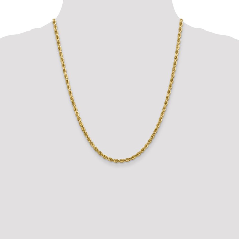 10K 4mm Diamond-Cut Rope Chain