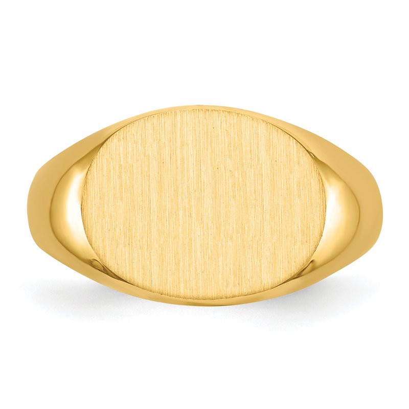 14k 16.0x12.0mm Open Back Mens Signet Ring