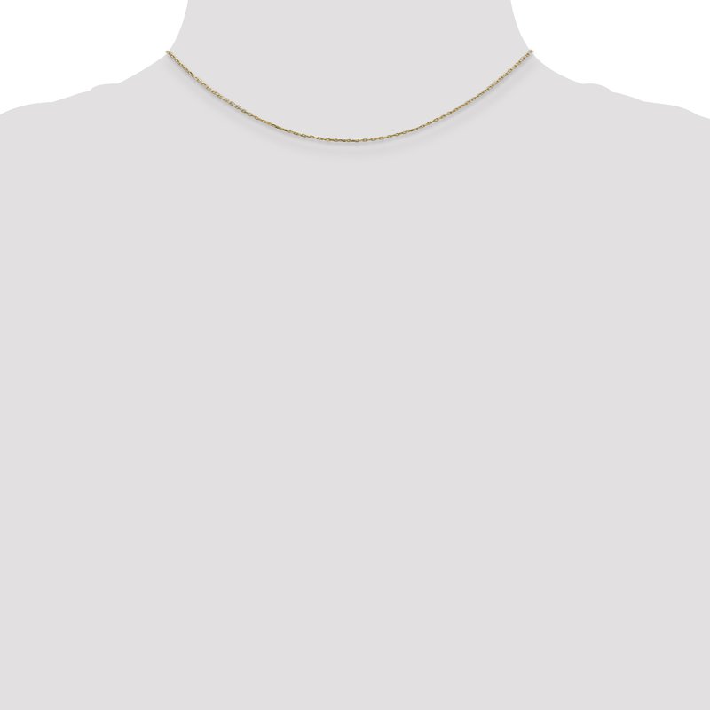 14K 14 inch .8mm Diamond-cut Cable with Lobster Clasp Chain