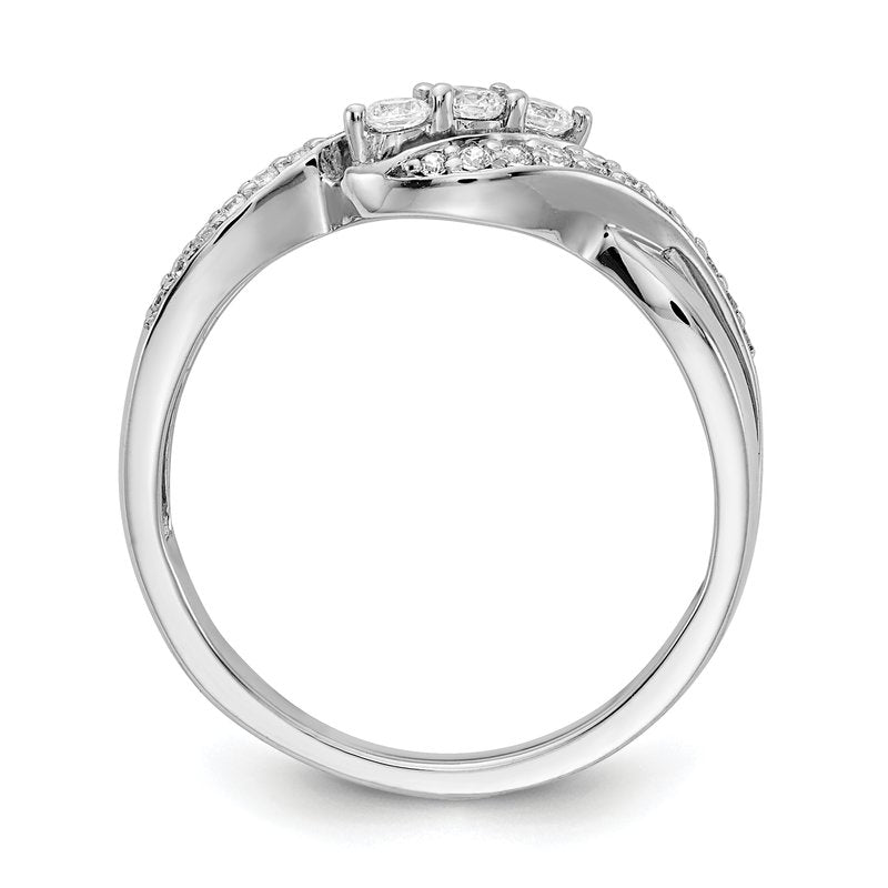 14k White Gold Diamond Fashion Ring