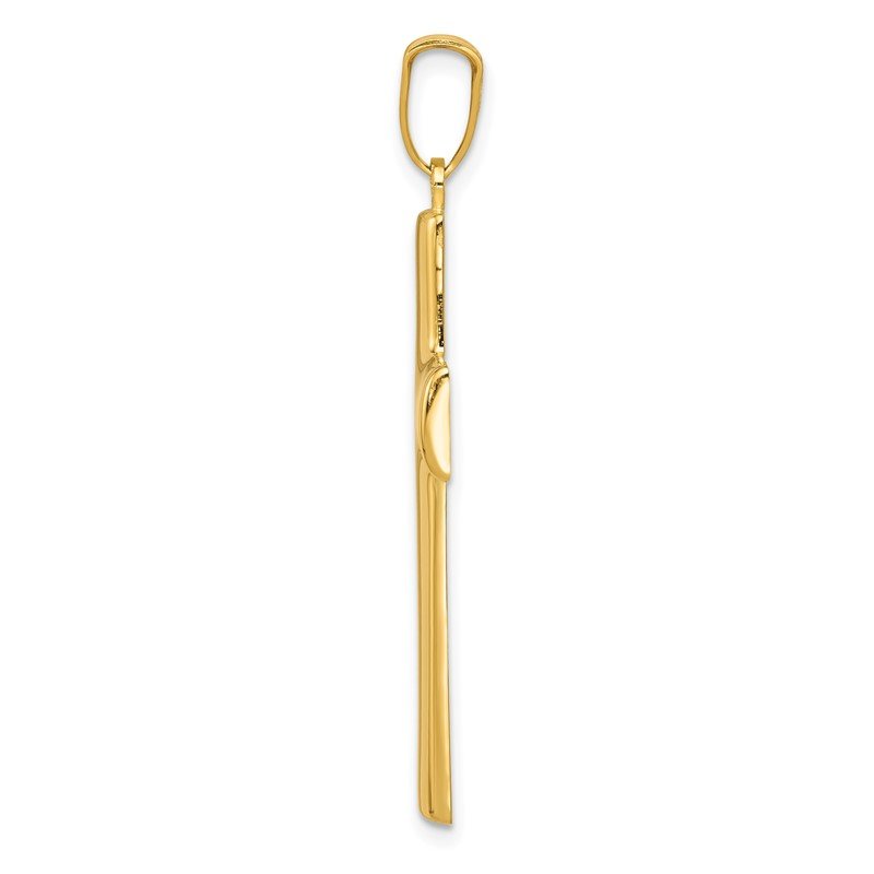 14k Hollow Cross Pendant