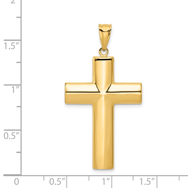 14k Hollow Cross Pendant