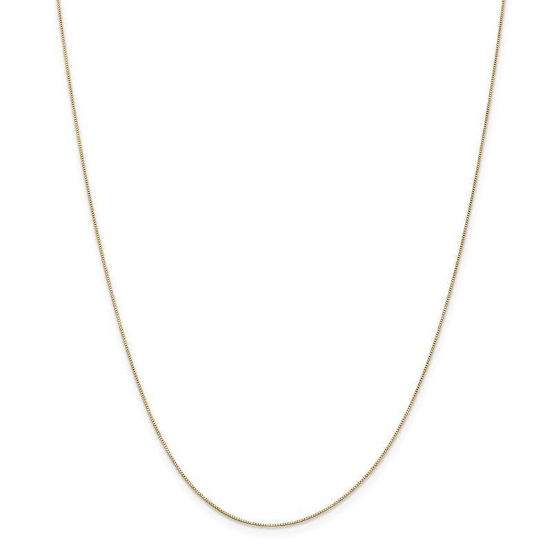 14K 14 inch .5mm Box with Spring Ring Clasp Chain