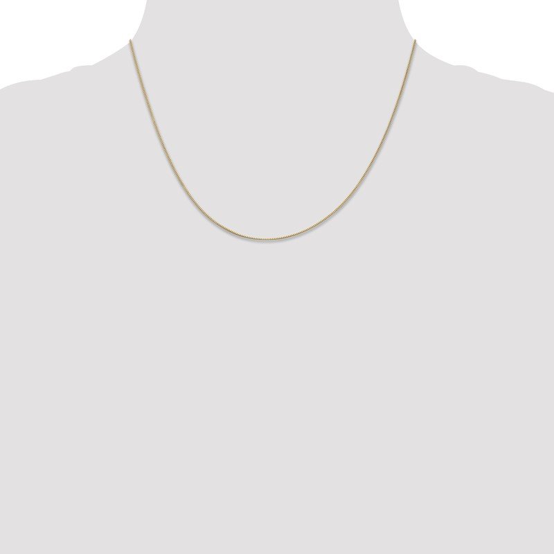 14K 14 inch .5mm Box with Spring Ring Clasp Chain