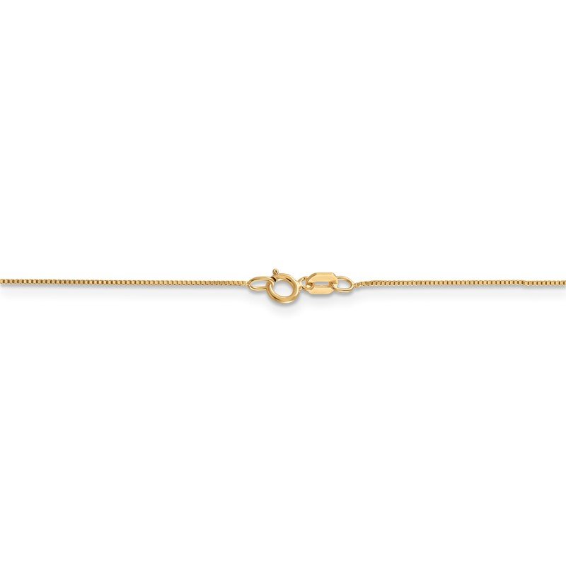 14K 14 inch .5mm Box with Spring Ring Clasp Chain