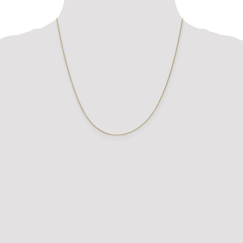 14K 14 inch .5mm Box with Spring Ring Clasp Chain