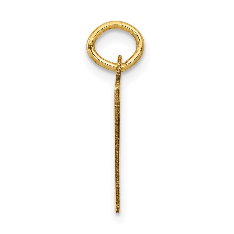 14k Small Elongated Number 97 Charm