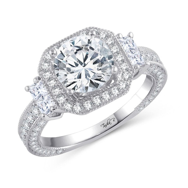 14K 1.24Ct Diam Semi Mount Ring