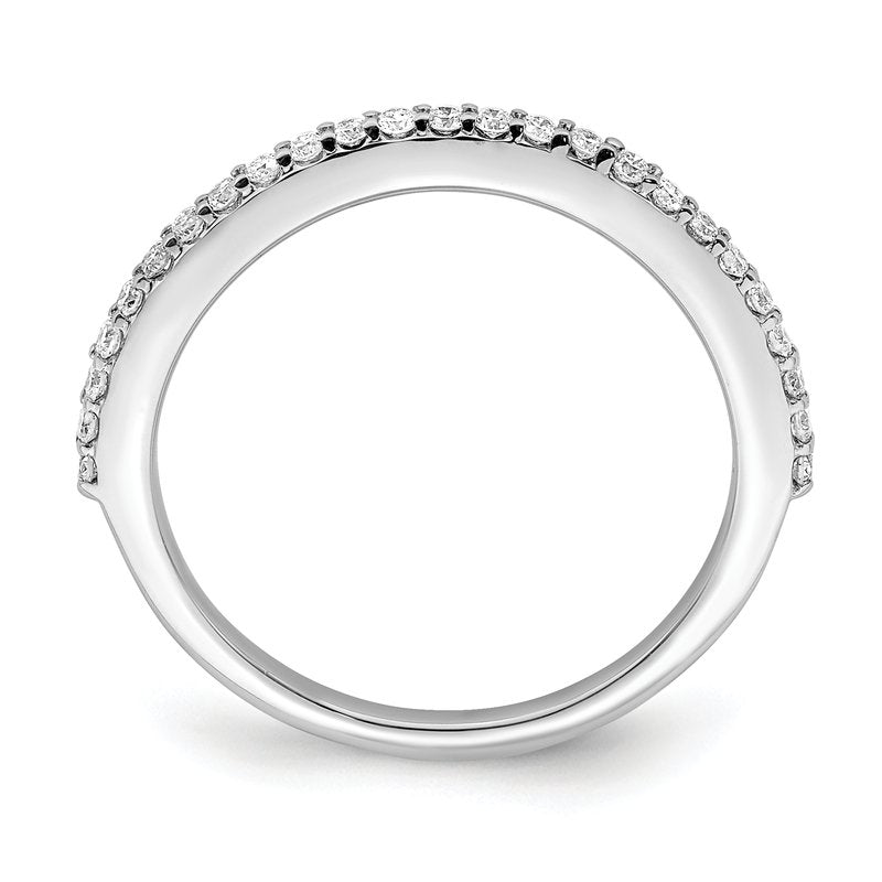 14K White Gold 1/4 carat Lab Grown Diamond VS/SI  D E F  Wedding Band
