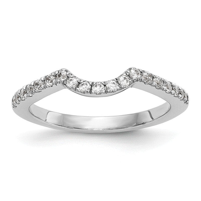 14K White Gold 1/4 carat Lab Grown Diamond VS/SI  D E F  Wedding Band