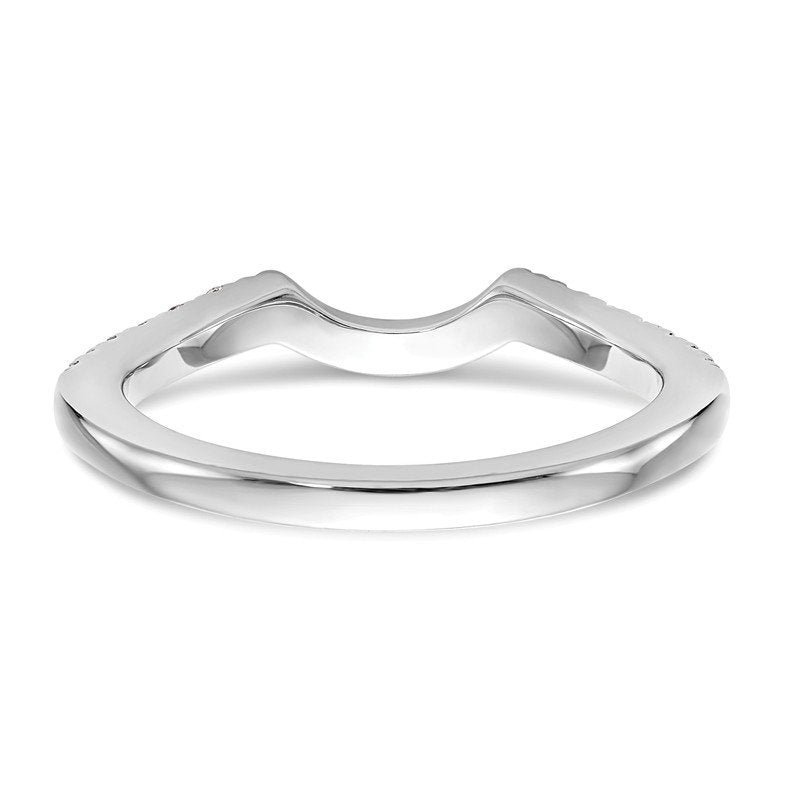 14K White Gold 1/4 carat Lab Grown Diamond VS/SI  D E F  Wedding Band