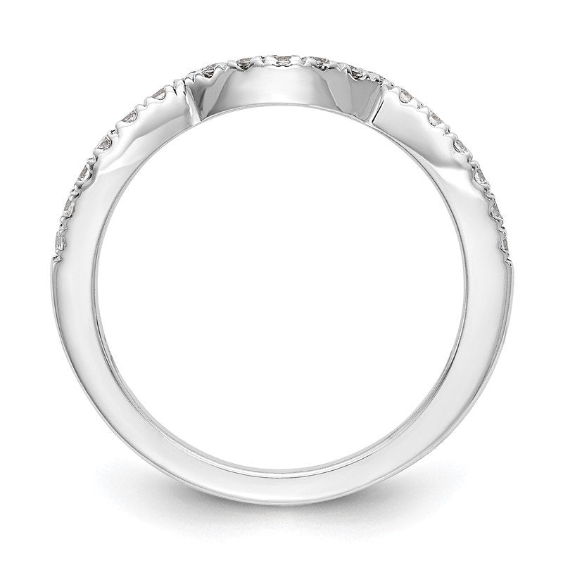 14K White Gold 1/4 carat Lab Grown Diamond VS/SI  D E F  Wedding Band