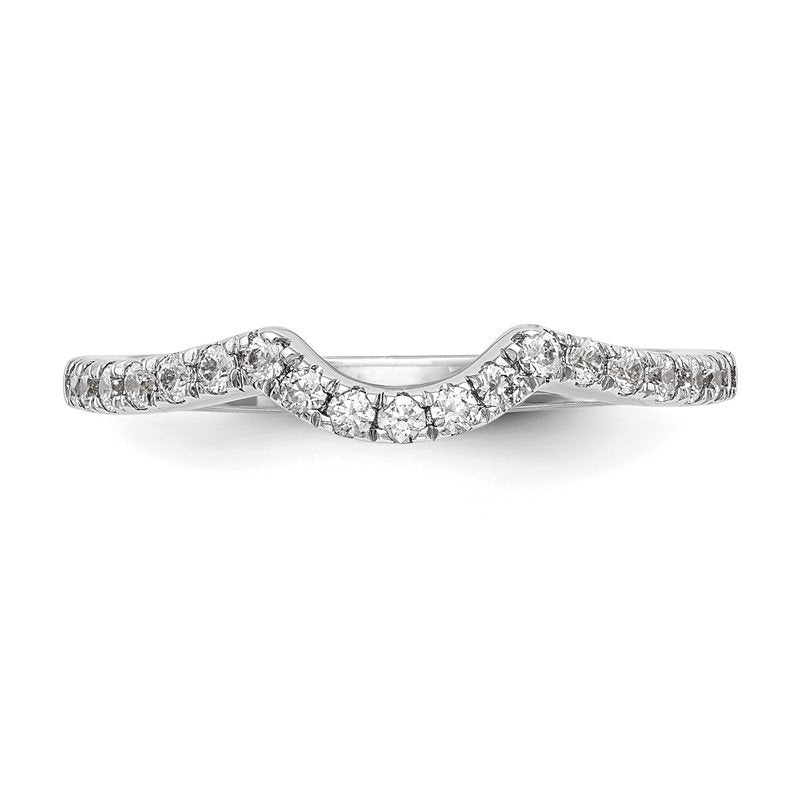 14K White Gold 1/4 carat Lab Grown Diamond VS/SI  D E F  Wedding Band