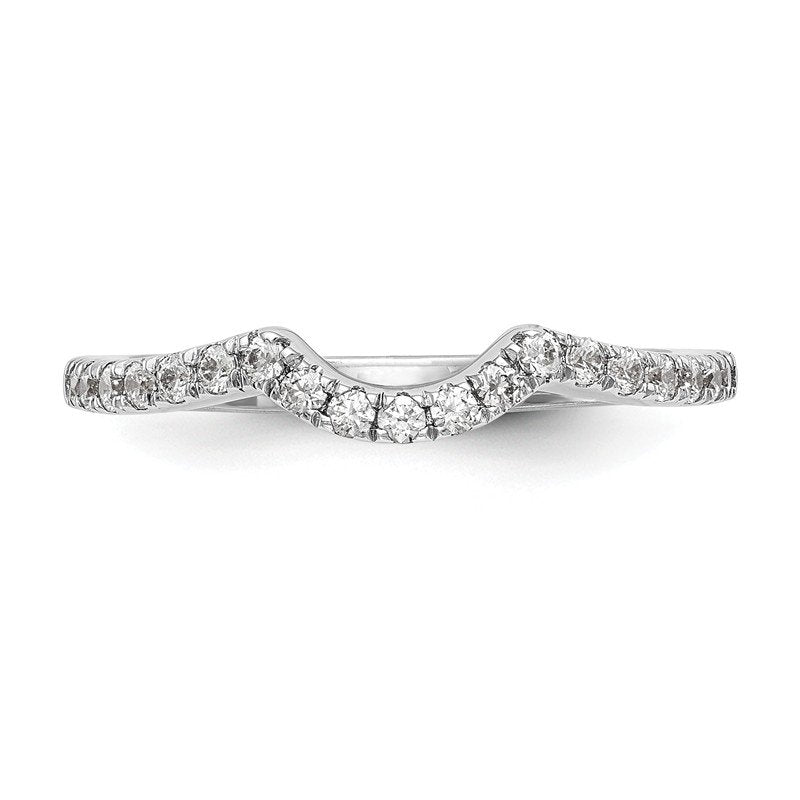 14K White Gold 1/4 carat Lab Grown Diamond VS/SI  D E F  Wedding Band
