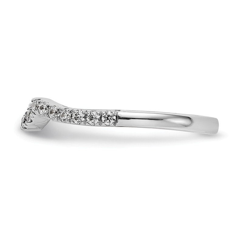 14K White Gold 1/4 carat Lab Grown Diamond VS/SI  D E F  Wedding Band