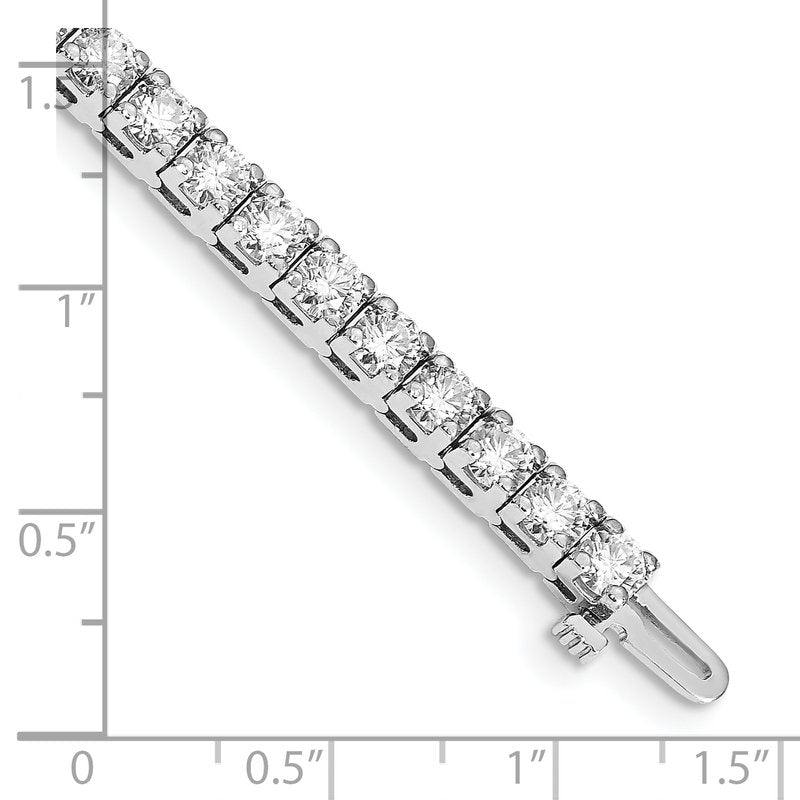 14k White Gold Complete 10.8 carat Round A Diamond 4-prong 7 inch Tennis Bracelet