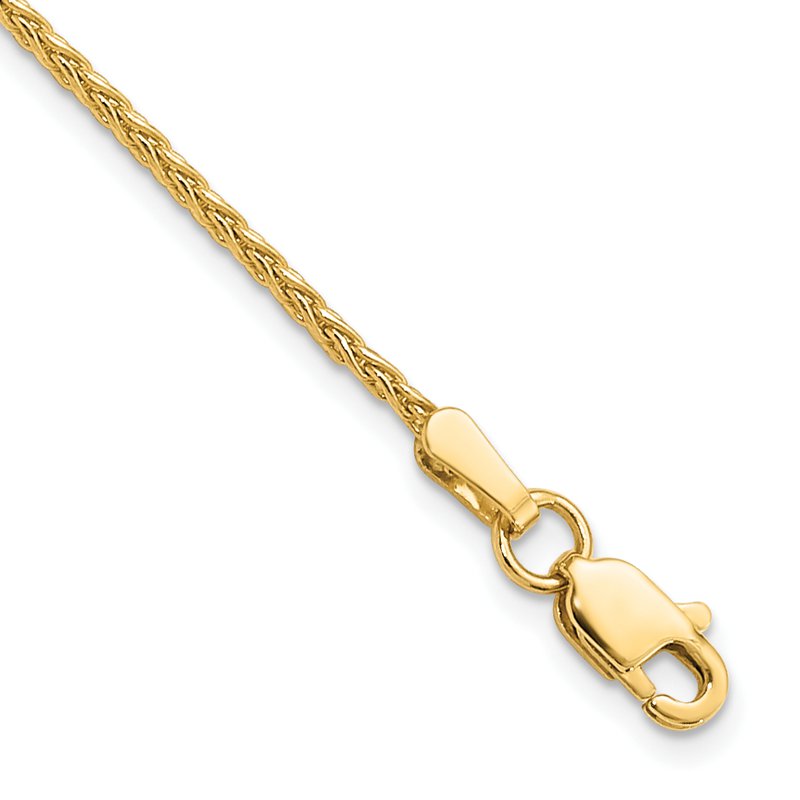 14k 6 inch 1.5mm Parisian Wheat with Lobster Clasp Chain