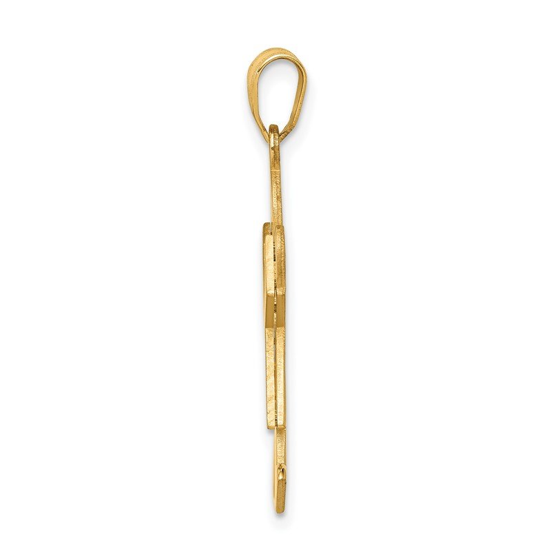14k The Kids Solid Satin Medium Girl Engravable Joy Charm