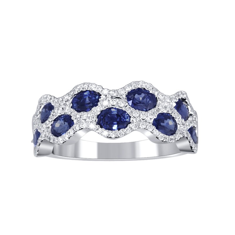 14K 0.28Ct Diamond Sapphire