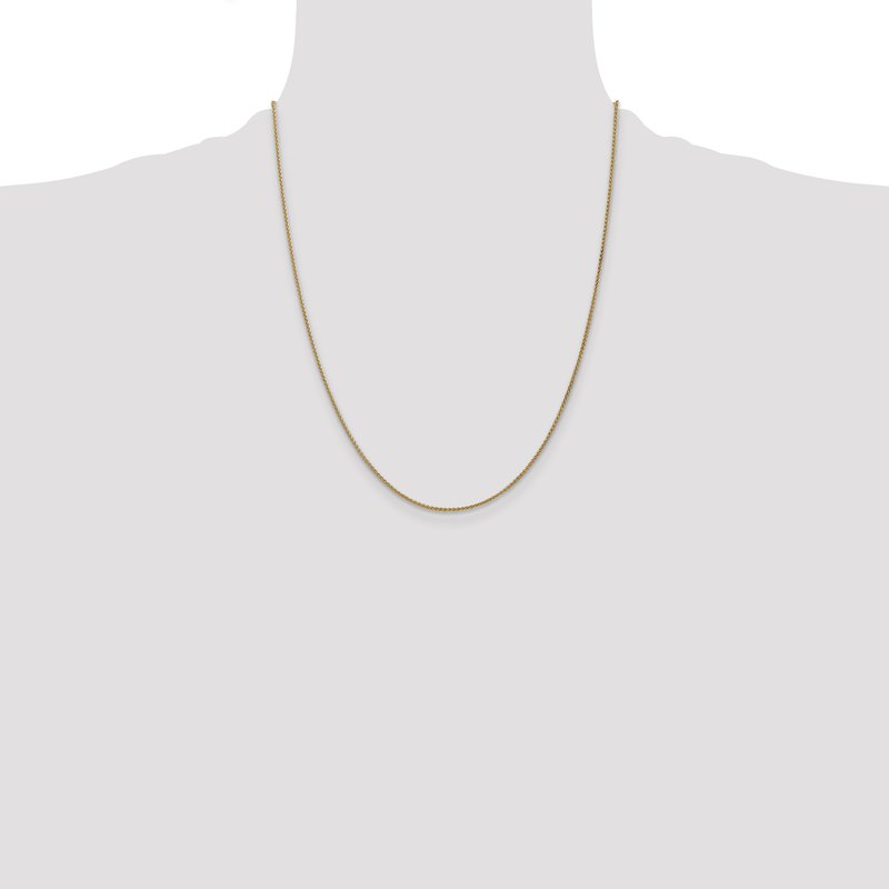 14K 10 inch 1.25mm Spiga with Lobster Clasp Anklet