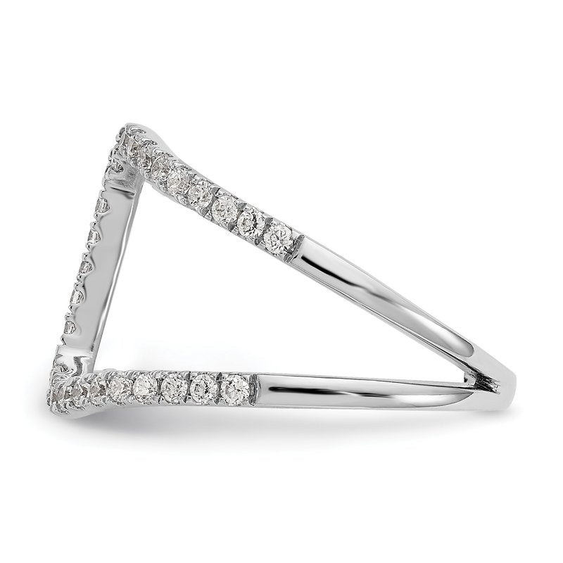 14K White Gold 1/2 carat Lab Grown Diamond VS+ F+ Complete Geometric Ring