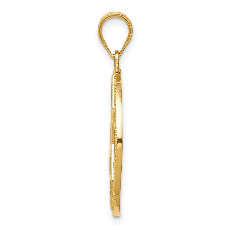 14k Star of David Circles Pendant