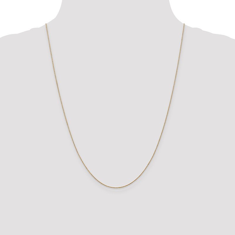 14K 14 inch .75mm Cable with Spring Ring Clasp Pendant Chain