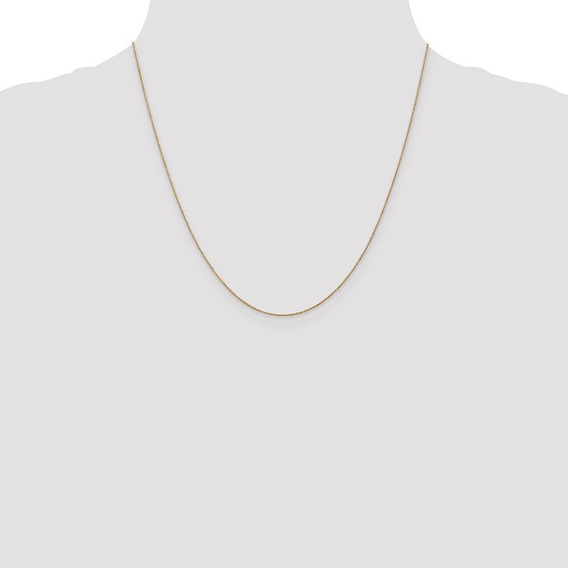14K 14 inch .75mm Cable with Spring Ring Clasp Pendant Chain
