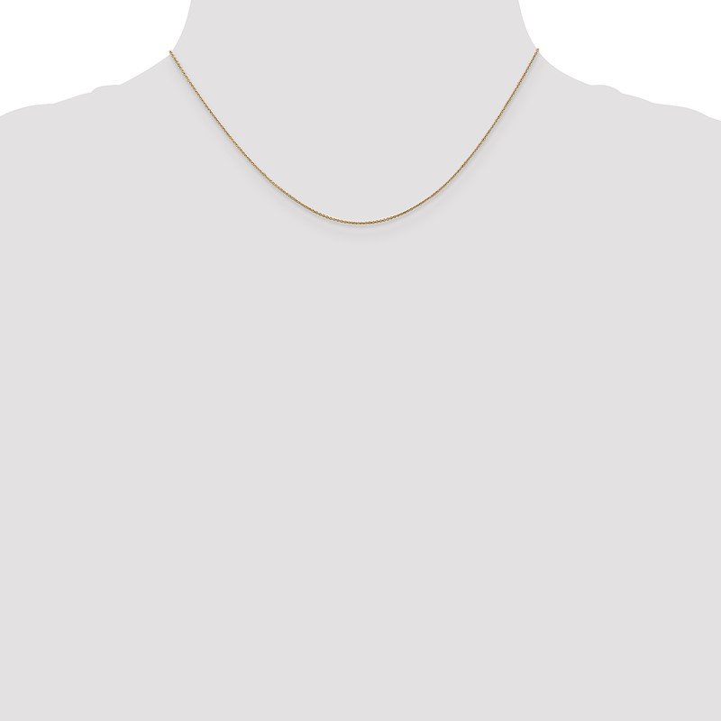 14K 14 inch .75mm Cable with Spring Ring Clasp Pendant Chain