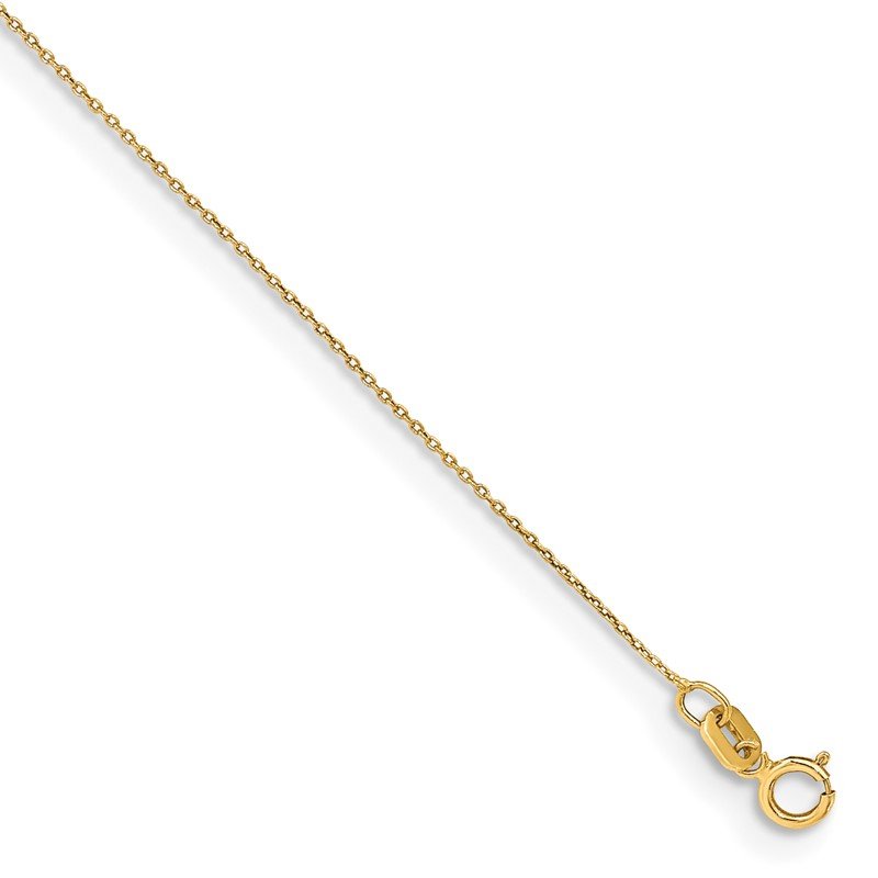 14K 14 inch .75mm Cable with Spring Ring Clasp Pendant Chain