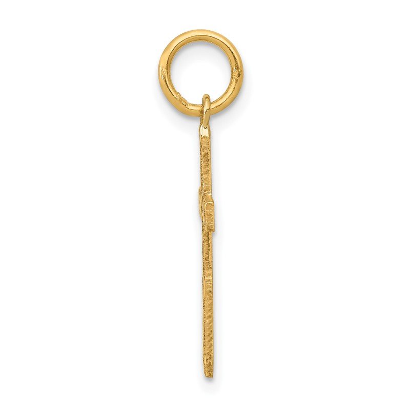 14K Laser Designed Ichthus Cross Charm