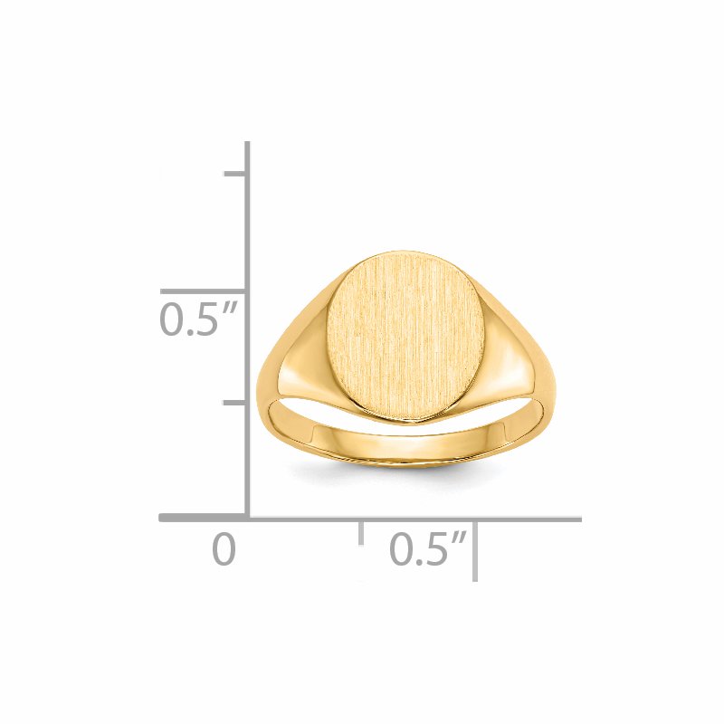 14k 9.5x11.0mm Open Back Signet Ring