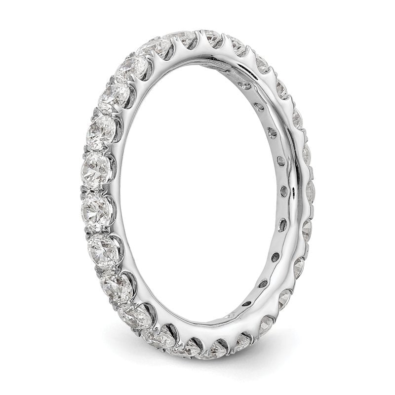 14K Rose Gold 1/2 carat Lab Grown Diamond VS+ F+ Size 4.5 Complete Eternity Band