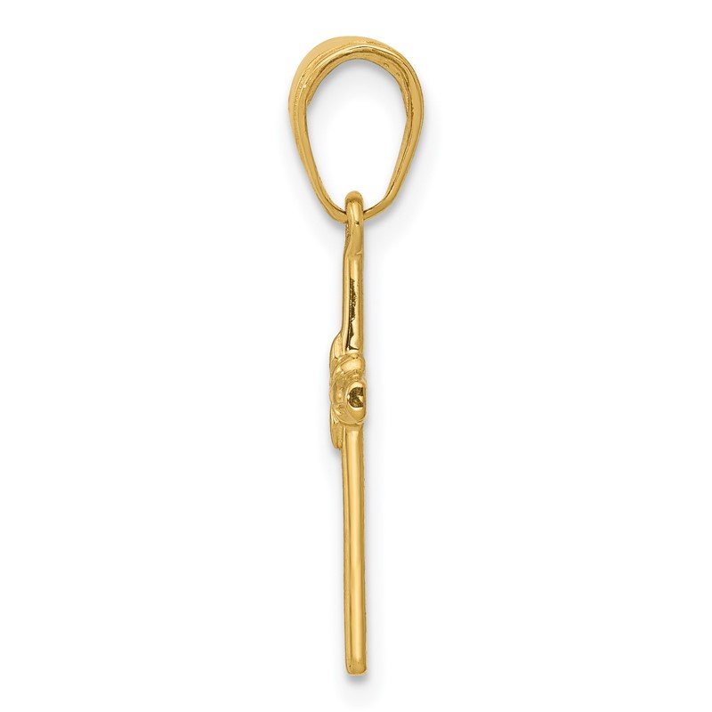 14k Polished Cross Charm