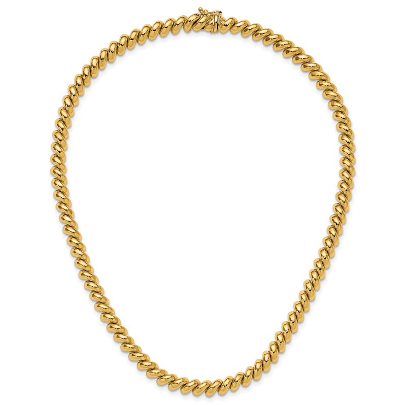 14k Polished 6mm 16 inch San Marco Necklace